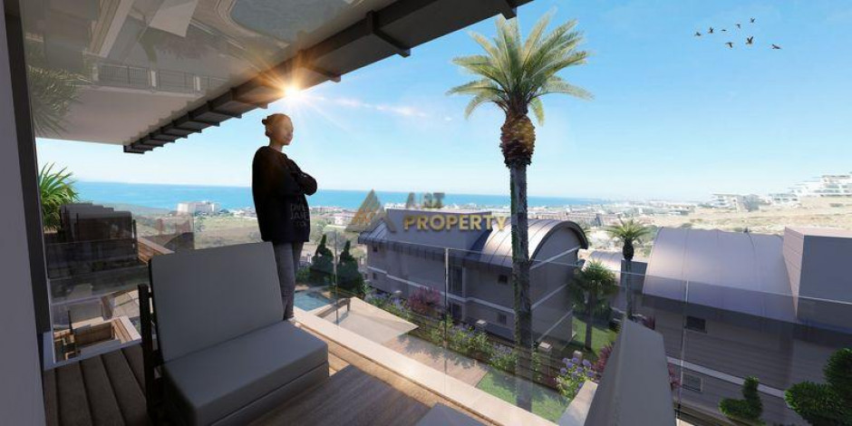 Шикарный новый проект с видом на море в районе Конаклы, 55-220 м2 - Ракурс 11