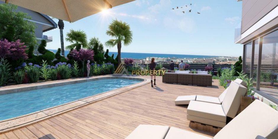 Шикарный новый проект с видом на море в районе Конаклы, 55-220 м2 - Ракурс 13