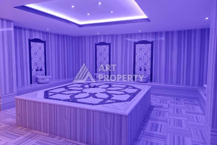 Квартира 1+1 , 58 м2, в центре Авсалара, в комплексе с отельной инфраструктурой - Ракурс 11