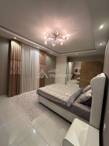 Меблированный дуплекс 3+1 с видом на крепость и горы, 150 кв.м. Оба, Алания. - Ракурс 19