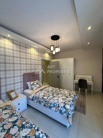 Меблированный дуплекс 3+1 с видом на крепость и горы, 150 кв.м. Оба, Алания. - Ракурс 24