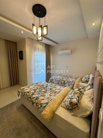 Меблированный дуплекс 3+1 с видом на крепость и горы, 150 кв.м. Оба, Алания. - Ракурс 29