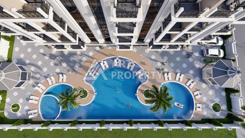 Аппартаменты 1+1, 46 м2, в самом чистом районе Алании: Авсалар - Ракурс 3