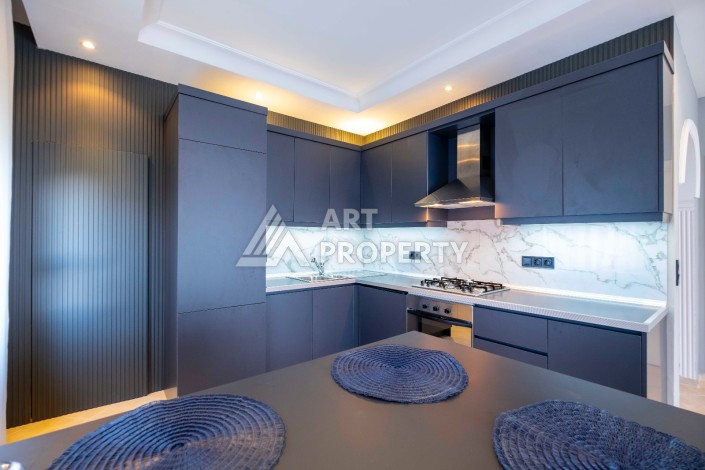 Вилла 2+1 с видом на море в резиденции 5 звезд в Каргыджаке, 130 кв.м. - Ракурс 17