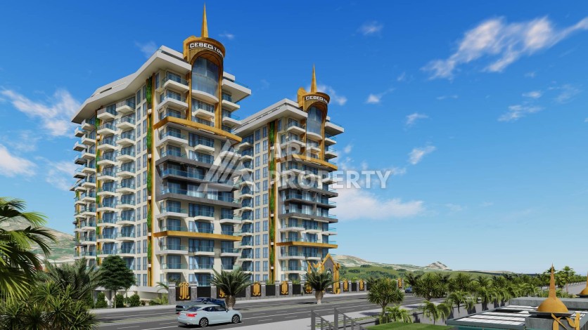 Квартира 2+1 с панорамой на море в Махмутларе, 90 кв.м - Ракурс 13