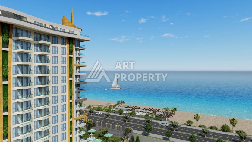 Квартира 2+1 с панорамой на море в Махмутларе, 90 кв.м - Ракурс 14