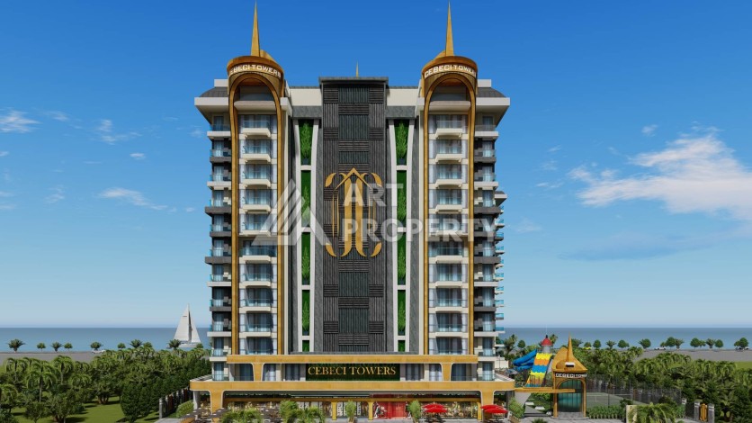 Квартира 2+1 с панорамой на море в Махмутларе, 90 кв.м - Ракурс 16