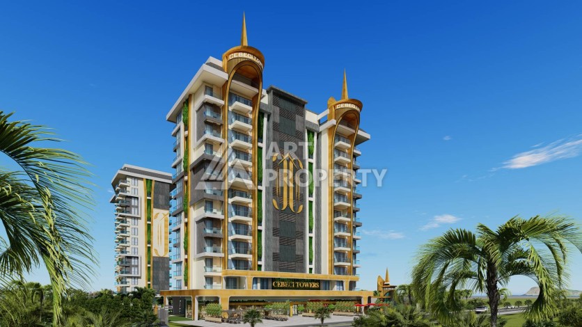 Квартира 2+1 с панорамой на море в Махмутларе, 90 кв.м - Ракурс 17