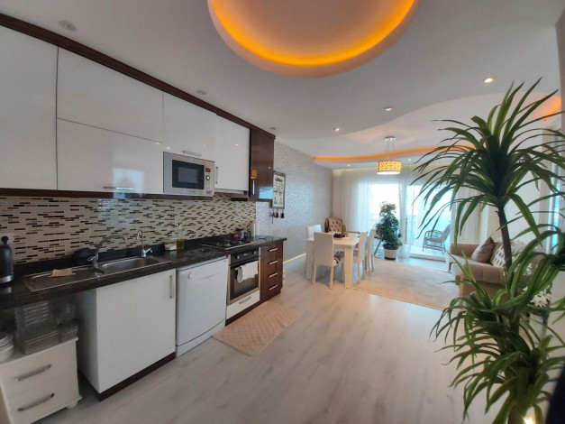 Трехкомнатная меблированная квартира в комплексе люкс класса, Махмутлар, Алания, 110 м2 - Ракурс 22