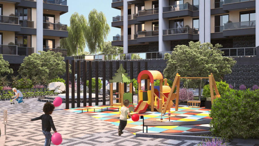 Роскошный проект в Алании, район Оба, в 800 метрах от Средиземного моря - Ракурс 3