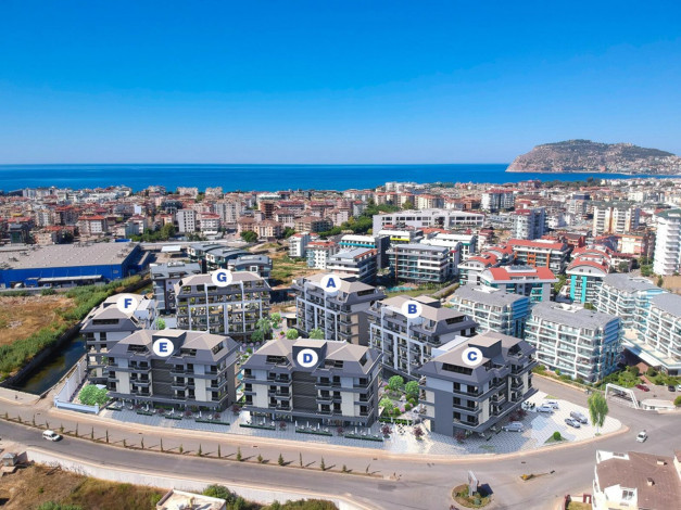 Роскошный проект в Алании, район Оба, в 800 метрах от Средиземного моря - Ракурс 5