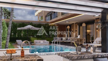 Элегантный проект двухуровневых квартир и вилл с шикарным видом на всю Аланию в районе Тепе - Ракурс 14