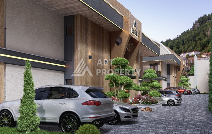Элегантный проект двухуровневых квартир и вилл с шикарным видом на всю Аланию в районе Тепе - Ракурс 16
