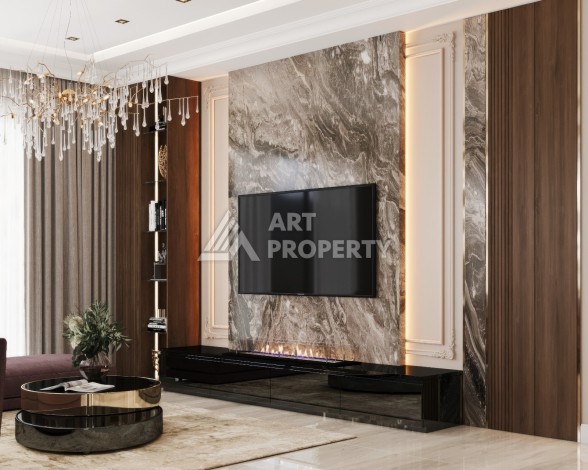 Элегантный проект двухуровневых квартир и вилл с шикарным видом на всю Аланию в районе Тепе - Ракурс 19