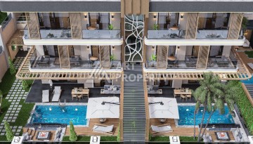 Элегантный проект двухуровневых квартир и вилл с шикарным видом на всю Аланию в районе Тепе - Ракурс 26