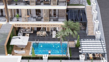 Элегантный проект двухуровневых квартир и вилл с шикарным видом на всю Аланию в районе Тепе - Ракурс 29