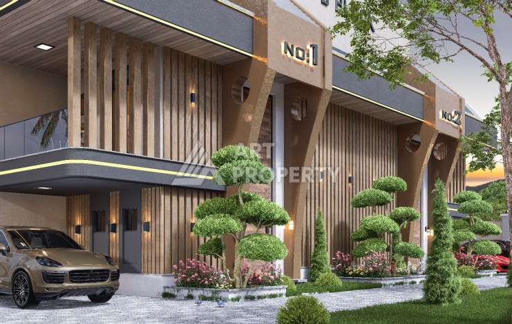 Элегантный проект двухуровневых квартир и вилл с шикарным видом на всю Аланию в районе Тепе - Ракурс 31