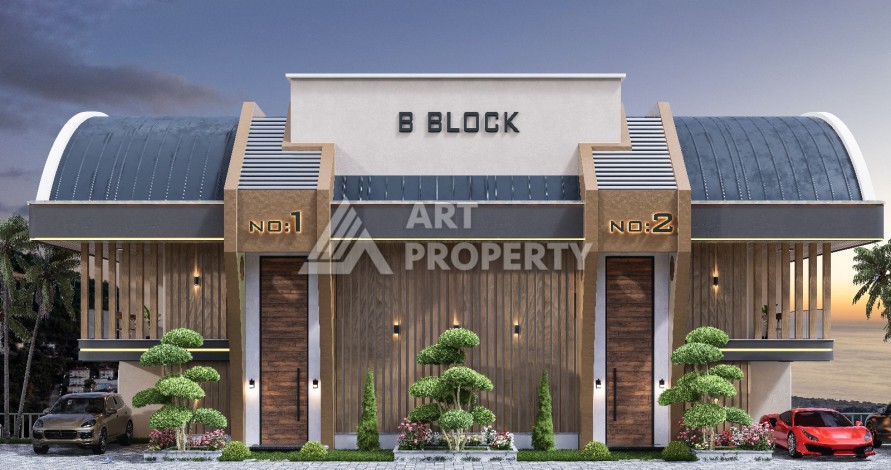 Элегантный проект двухуровневых квартир и вилл с шикарным видом на всю Аланию в районе Тепе - Ракурс 33