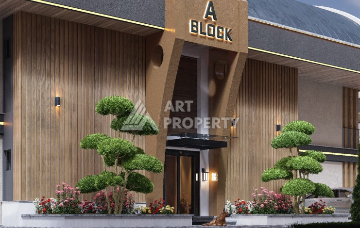 Элегантный проект двухуровневых квартир и вилл с шикарным видом на всю Аланию в районе Тепе - Ракурс 34