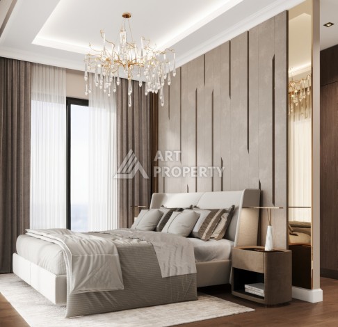 Элегантный проект двухуровневых квартир и вилл с шикарным видом на всю Аланию в районе Тепе - Ракурс 39