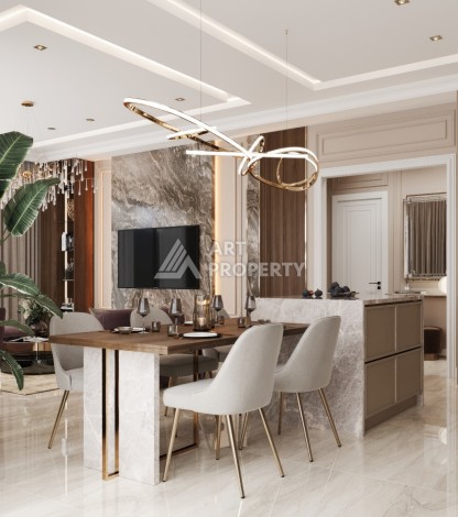 Элегантный проект двухуровневых квартир и вилл с шикарным видом на всю Аланию в районе Тепе - Ракурс 40