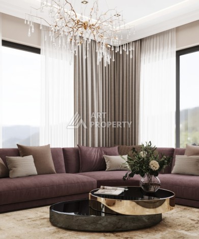 Элегантный проект двухуровневых квартир и вилл с шикарным видом на всю Аланию в районе Тепе - Ракурс 53