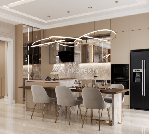 Элегантный проект двухуровневых квартир и вилл с шикарным видом на всю Аланию в районе Тепе - Ракурс 56