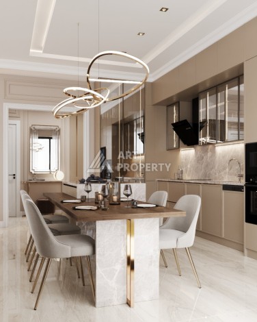 Элегантный проект двухуровневых квартир и вилл с шикарным видом на всю Аланию в районе Тепе - Ракурс 57