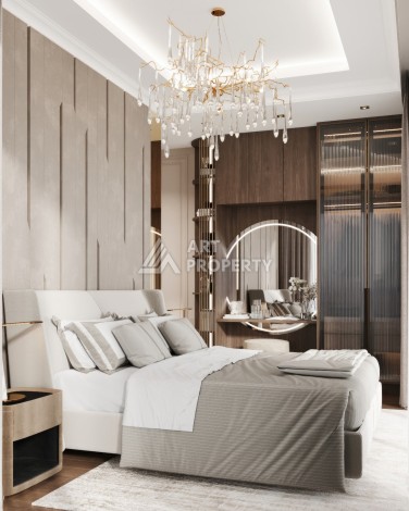 Элегантный проект двухуровневых квартир и вилл с шикарным видом на всю Аланию в районе Тепе - Ракурс 63