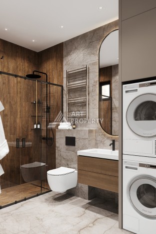 Элегантный проект двухуровневых квартир и вилл с шикарным видом на всю Аланию в районе Тепе - Ракурс 70