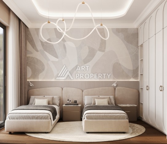 Элегантный проект двухуровневых квартир и вилл с шикарным видом на всю Аланию в районе Тепе - Ракурс 71