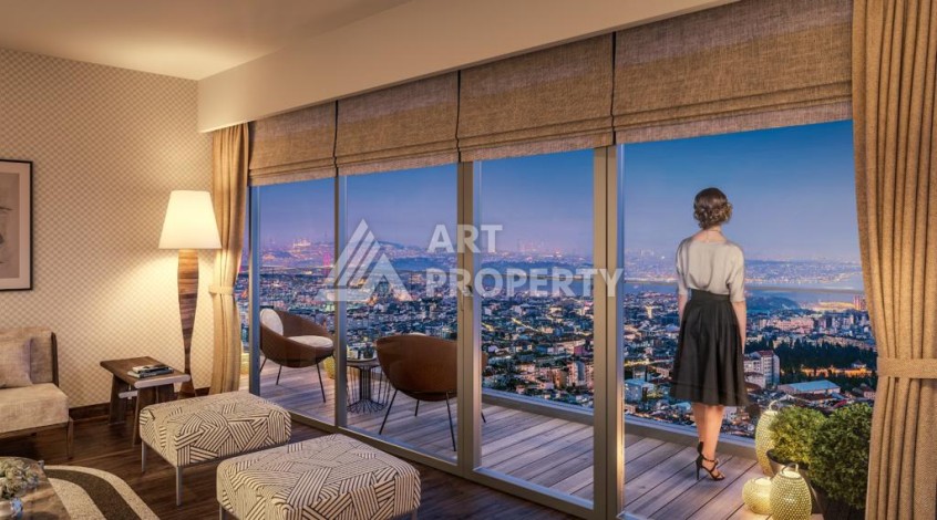 Квартиры с видом на Босфор от 68 до 242 кв.м. Бомонти, Стамбул. - Ракурс 19