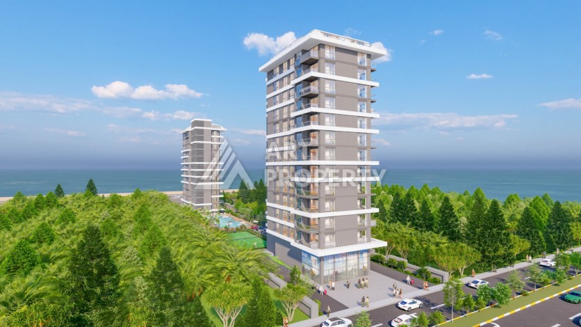 Старт продаж квартир от 57,5 до 187 кв.м. в проекте NORDIC ART 2 на первой береговой линии в Махмутларе. - Ракурс 0