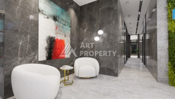 Старт продаж квартир от 57,5 до 187 кв.м. в проекте NORDIC ART 2 на первой береговой линии в Махмутларе. - Ракурс 45
