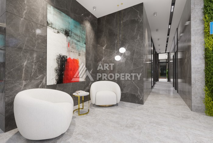 Старт продаж квартир от 57,5 до 187 кв.м. в проекте NORDIC ART 2 на первой береговой линии в Махмутларе. - Ракурс 44