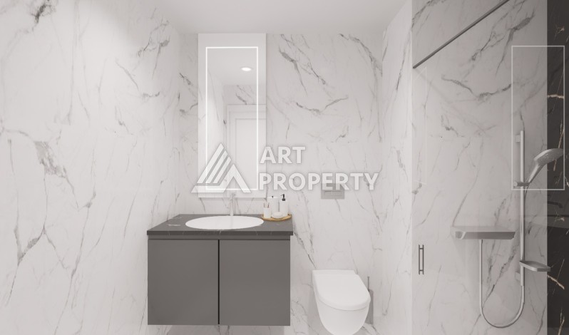 Старт продаж квартир от 57,5 до 187 кв.м. в проекте NORDIC ART 2 на первой береговой линии в Махмутларе. - Ракурс 58