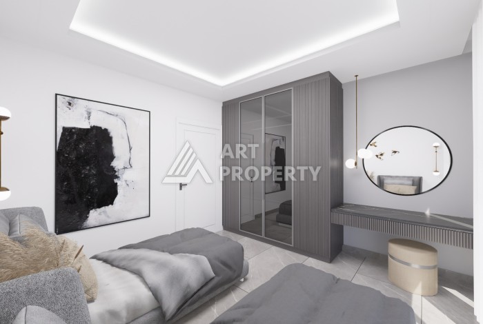 Старт продаж квартир от 57,5 до 187 кв.м. в проекте NORDIC ART 2 на первой береговой линии в Махмутларе. - Ракурс 63