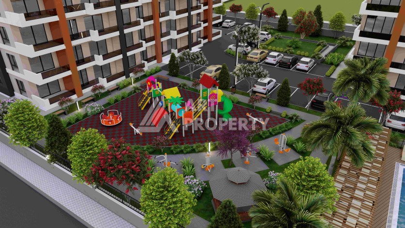 Просторные квартиры 1+1 и 2+1 в новой резиденции. Арпачбахшиш, Мерсин - Ракурс 3