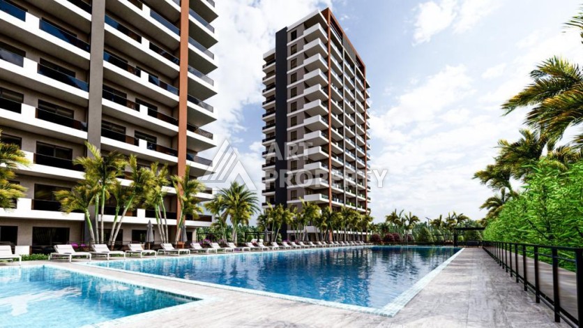 Просторные квартиры 1+1 и 2+1 в новой резиденции. Арпачбахшиш, Мерсин - Ракурс 6