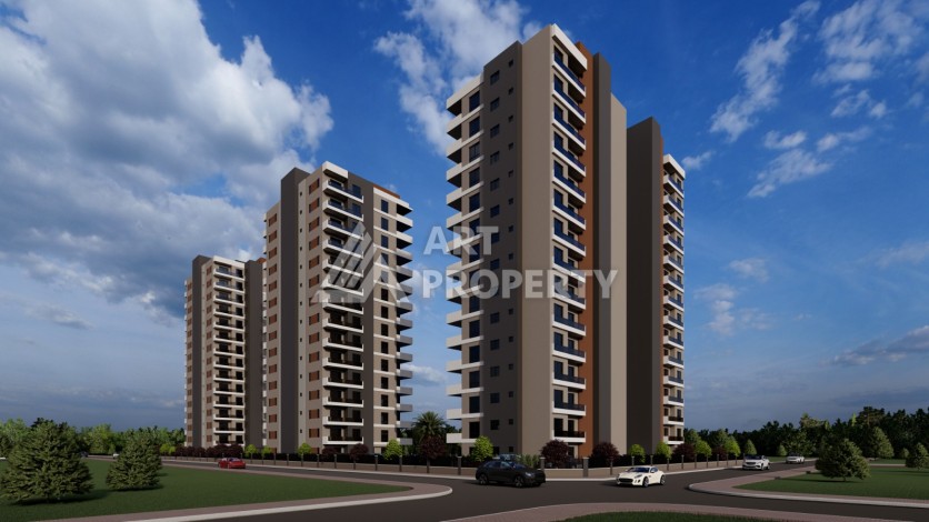 Просторные квартиры 1+1 и 2+1 в новой резиденции. Арпачбахшиш, Мерсин - Ракурс 11