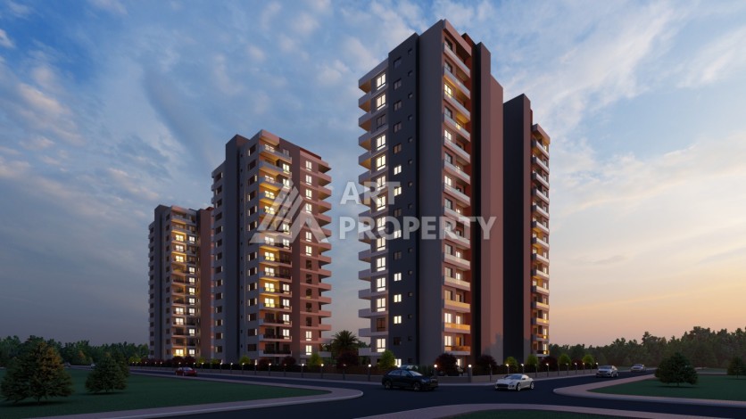 Просторные квартиры 1+1 и 2+1 в новой резиденции. Арпачбахшиш, Мерсин - Ракурс 15