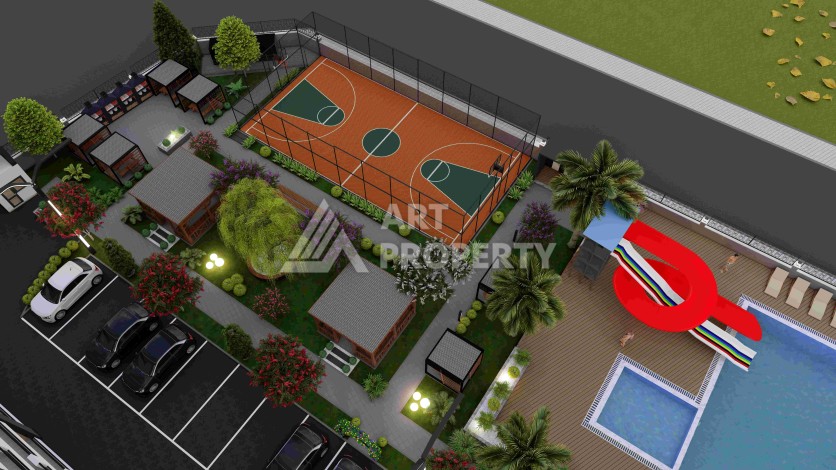 Просторные квартиры 1+1 и 2+1 в новой резиденции. Арпачбахшиш, Мерсин - Ракурс 20