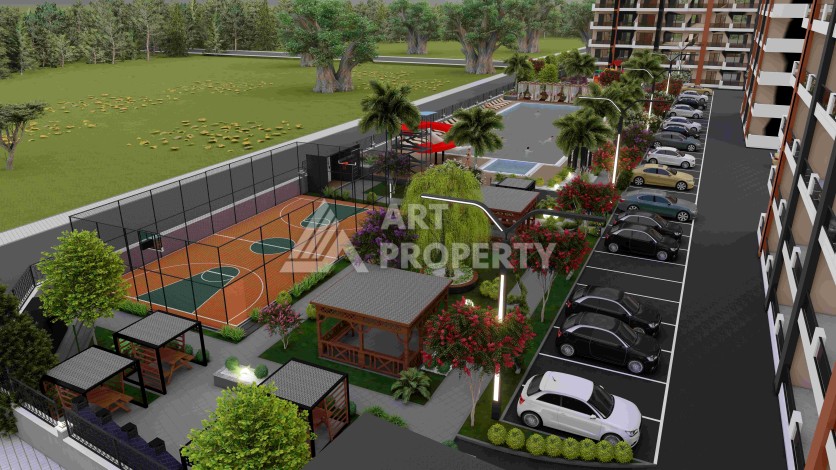 Просторные квартиры 1+1 и 2+1 в новой резиденции. Арпачбахшиш, Мерсин - Ракурс 21