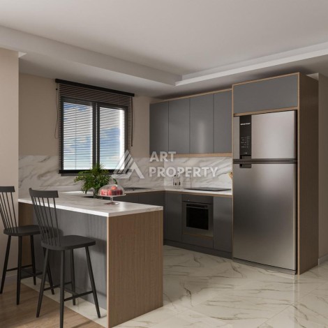 Просторные квартиры 1+1 и 2+1 в новой резиденции. Арпачбахшиш, Мерсин - Ракурс 24