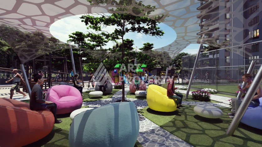 Последние квартиры от 75 до 106,5 кв.м в престижном ЖК. Томюк, Мерсин. - Ракурс 33