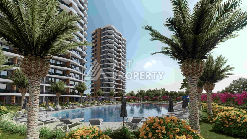 Комфортабельные апартаменты от 80 до 138 кв.м. в престижном комплексе. Арпачбахшиш, Мерсин - Ракурс 6