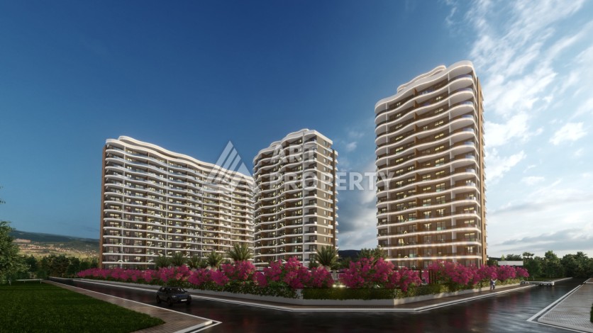 Комфортабельные апартаменты от 80 до 138 кв.м. в престижном комплексе. Арпачбахшиш, Мерсин - Ракурс 13