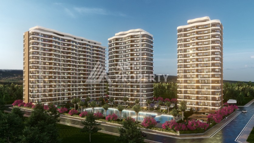 Комфортабельные апартаменты от 80 до 138 кв.м. в престижном комплексе. Арпачбахшиш, Мерсин - Ракурс 14