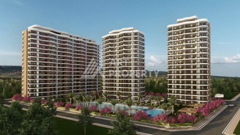 Комфортабельные апартаменты от 80 до 138 кв.м. в престижном комплексе. Арпачбахшиш, Мерсин - Ракурс 16