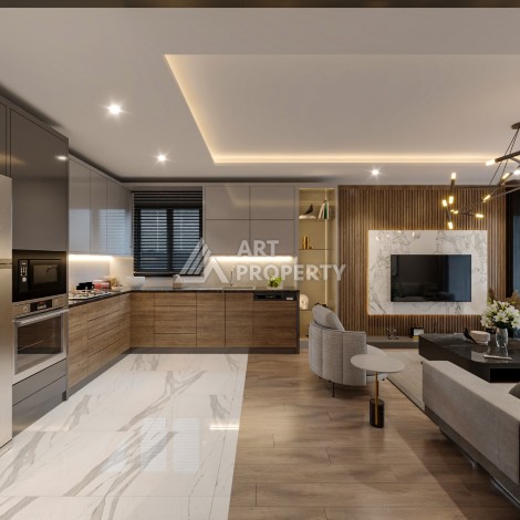 Квартиры Люкс класса от 62 до 115 кв.м. Арпачбахшиш, Мерсин. - Ракурс 32